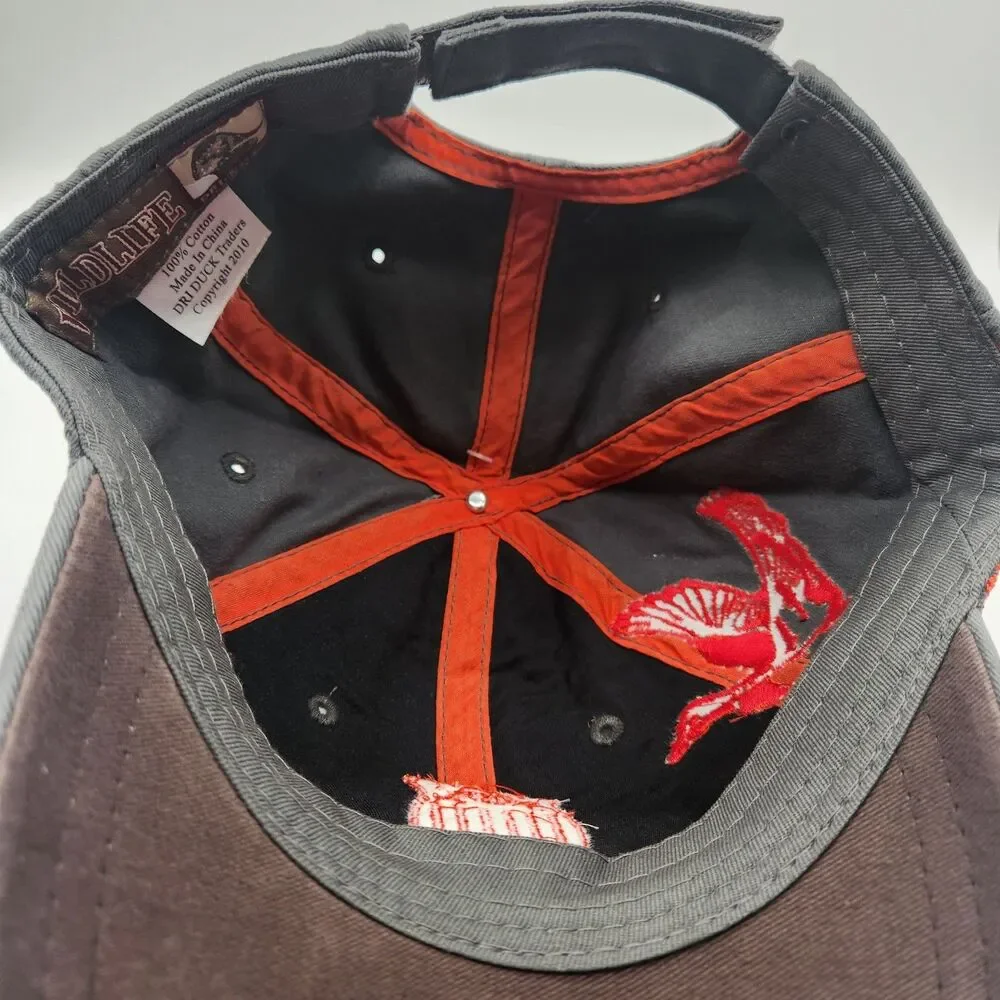 Union Pacific Dri-Duck Truckers Hat Cap Wild Life Series Gray Orange Adjust Logo